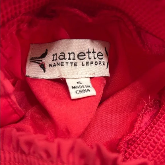 NWT Nanette Leopore Accordian Pleated Smocked Waist Dress - Picture 8 of 9